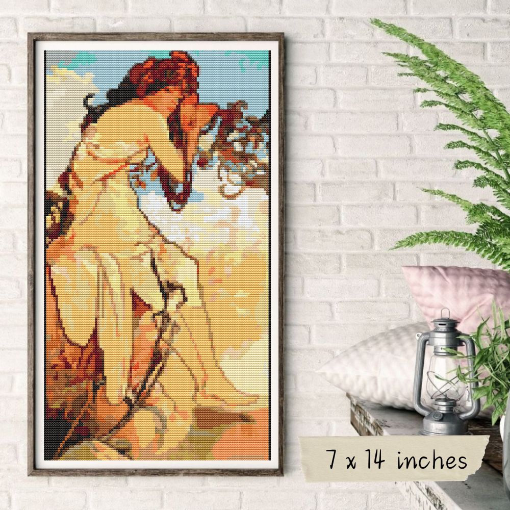 Mucha's The Four Seasons Series Cross Stitch Kit | Alphonse Mucha