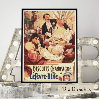 Biscuits Champagne-Lefèvre-Utile Cross Stitch Pattern