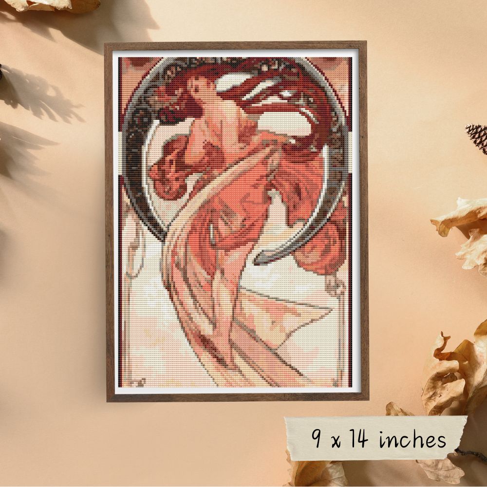 Dance Cross Stitch Kit | Alphonse Mucha