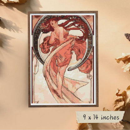 Dance Cross Stitch Kit | Alphonse Mucha