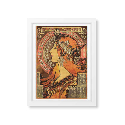 Savonnerie de Bagnolet Cross Stitch Pattern | Alphonse Mucha