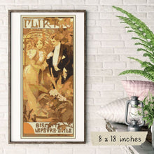 Flirt Cross Stitch Kit | Alphonse Mucha