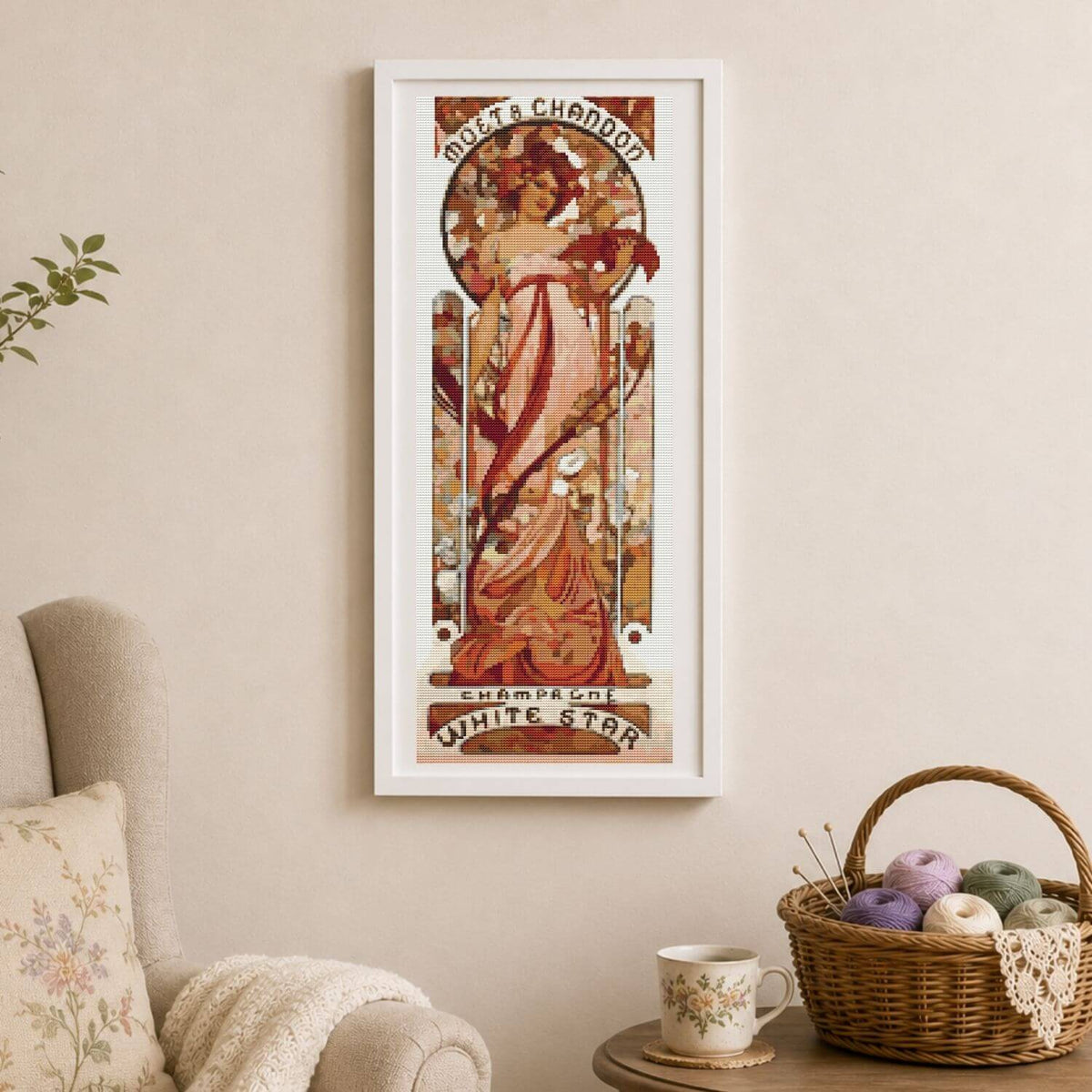 White Star Cross Stitch Kit