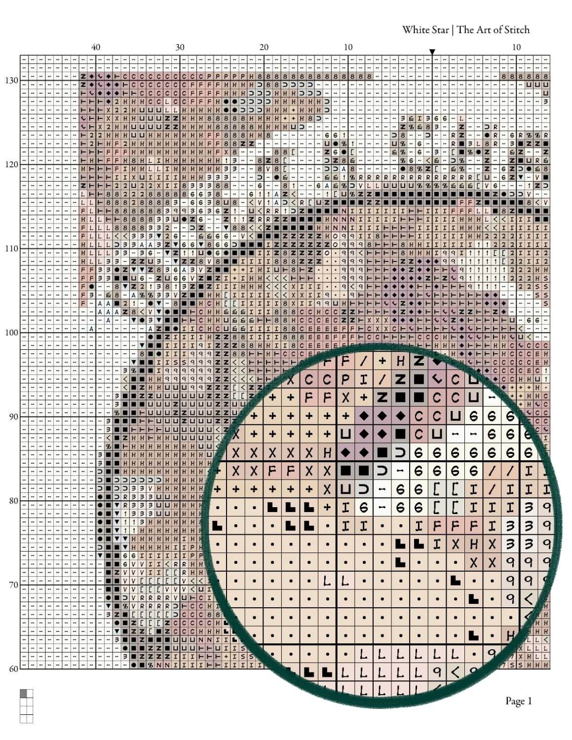 White Star Cross Stitch Kit