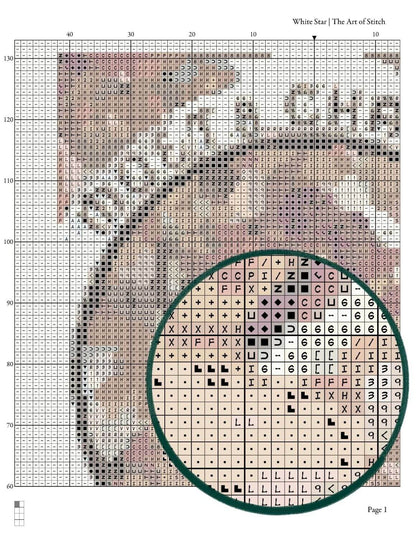 White Star Cross Stitch Kit