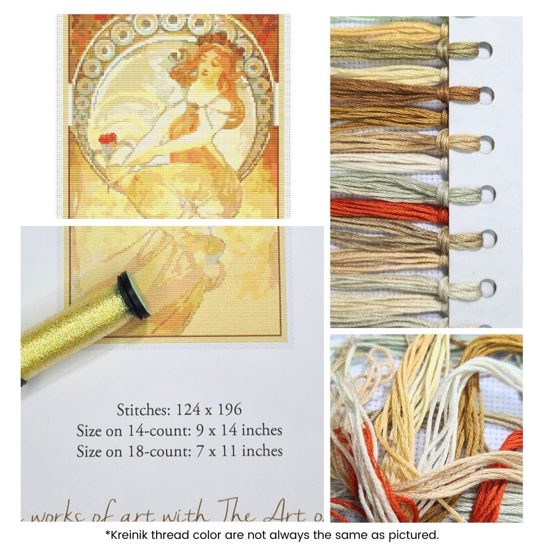 Painting Cross Stitch Kit | Alphonse Mucha