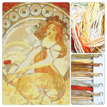 Painting Cross Stitch Kit - Premium Cross Stitch Kit - Alphonse Mucha