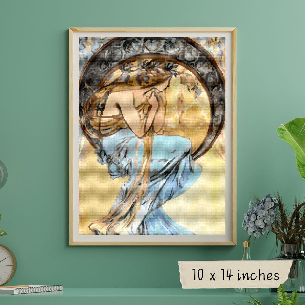 Poetry Cross Stitch Kit | Alphonse Mucha