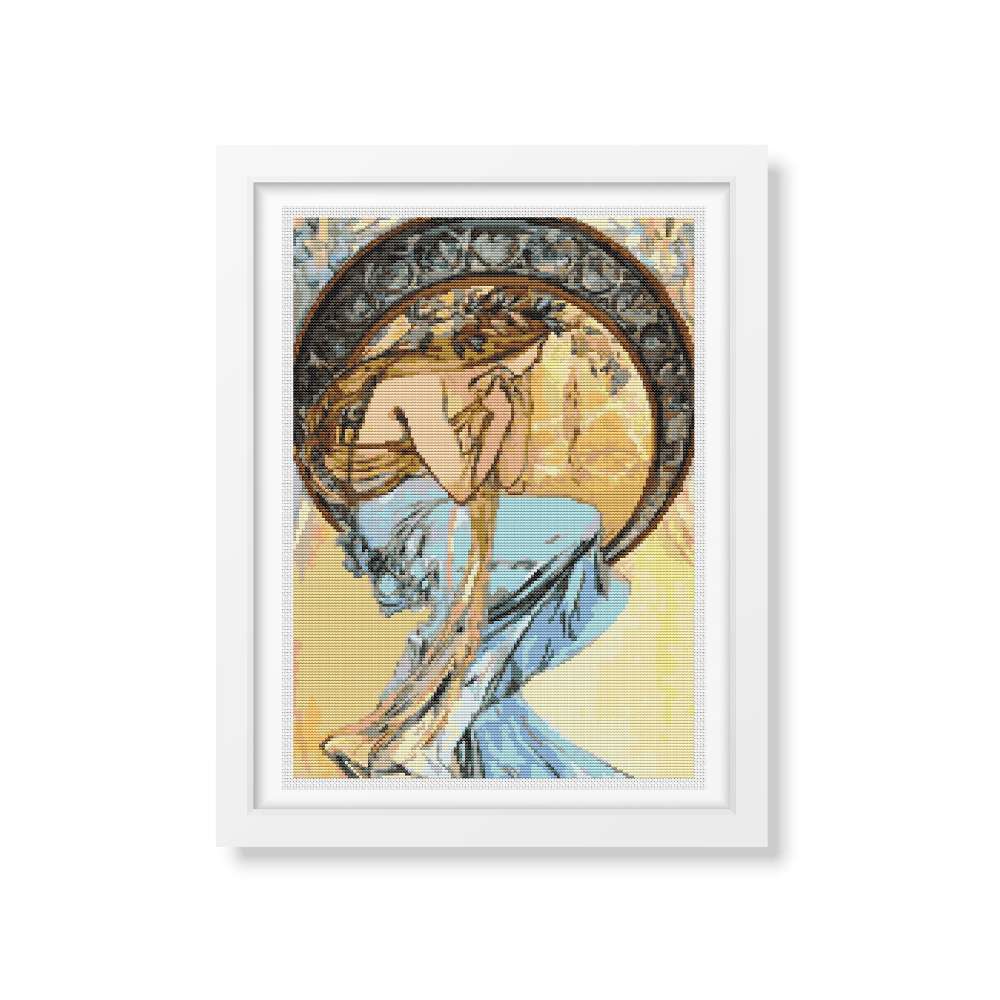 Poetry Cross Stitch Kit | Alphonse Mucha