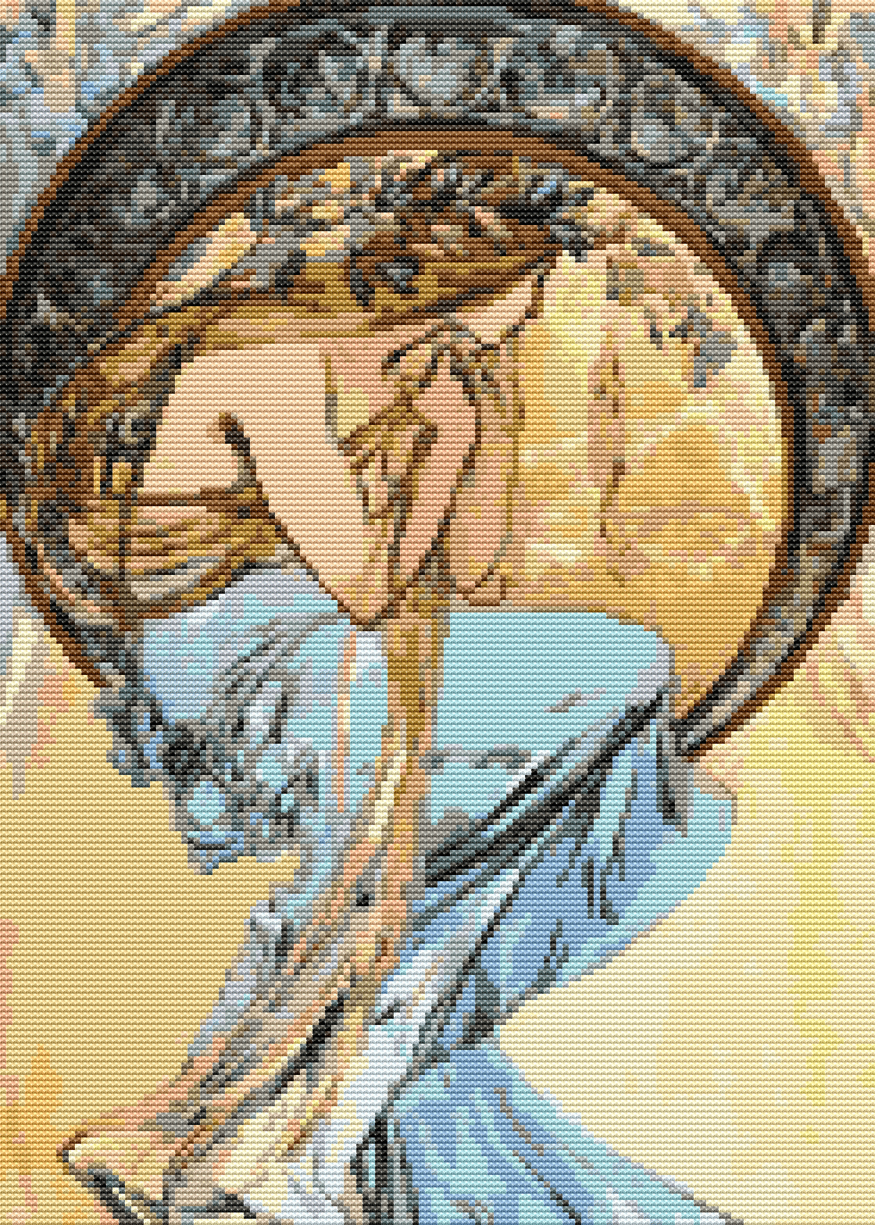 Poetry Cross Stitch Kit | Alphonse Mucha