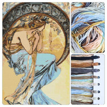 Poetry Cross Stitch Kit - Premium Cross Stitch Kit - Alphonse Mucha