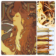 Job Cross Stitch Kit - Premium Cross Stitch Kit - Alphonse Mucha
