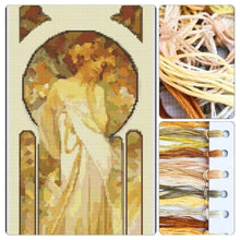 Lady Sylvanis Essence Cross Stitch Kit - Premium Cross Stitch Kit - Alphonse Mucha