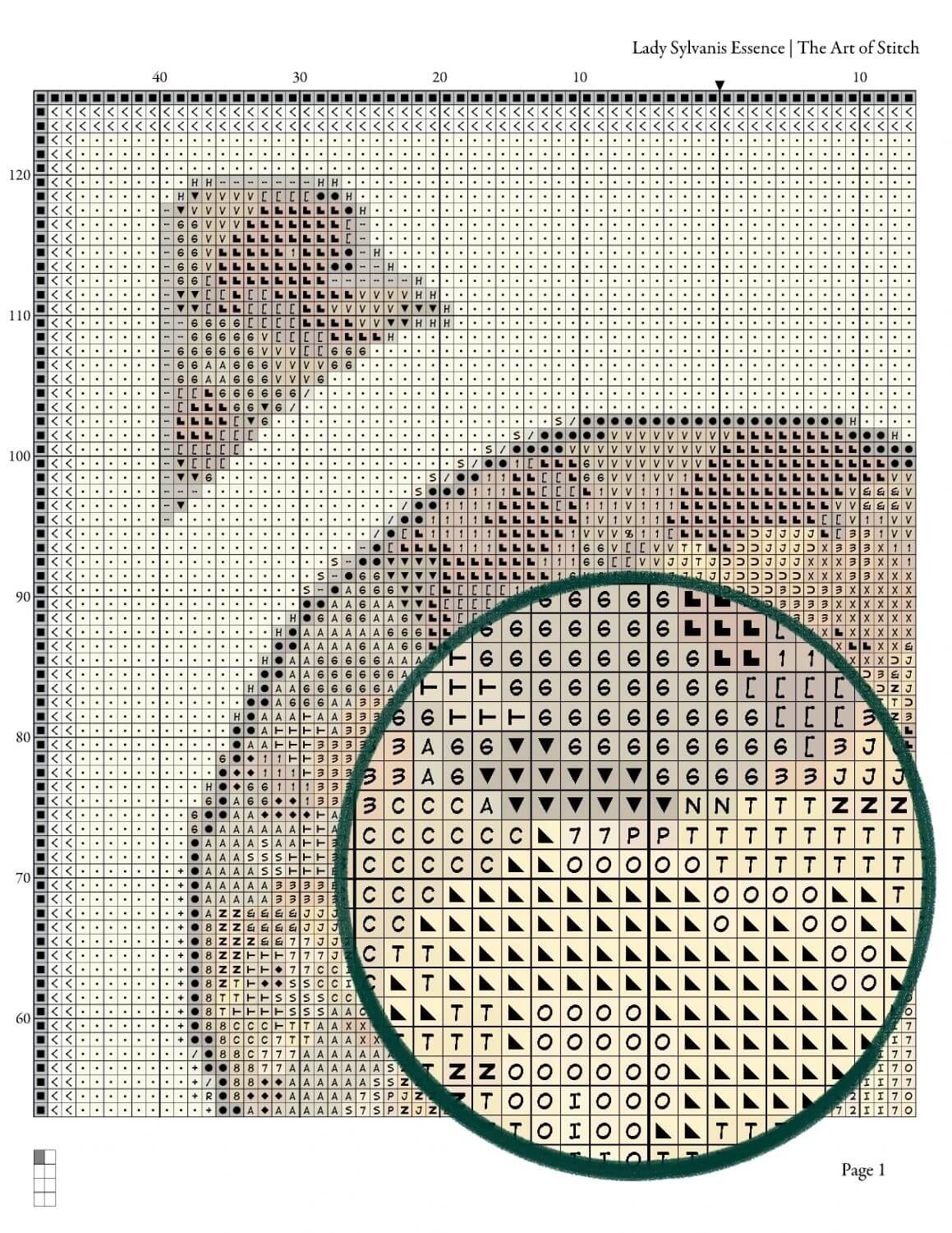 Lady Sylvanis Essence Cross Stitch Pattern