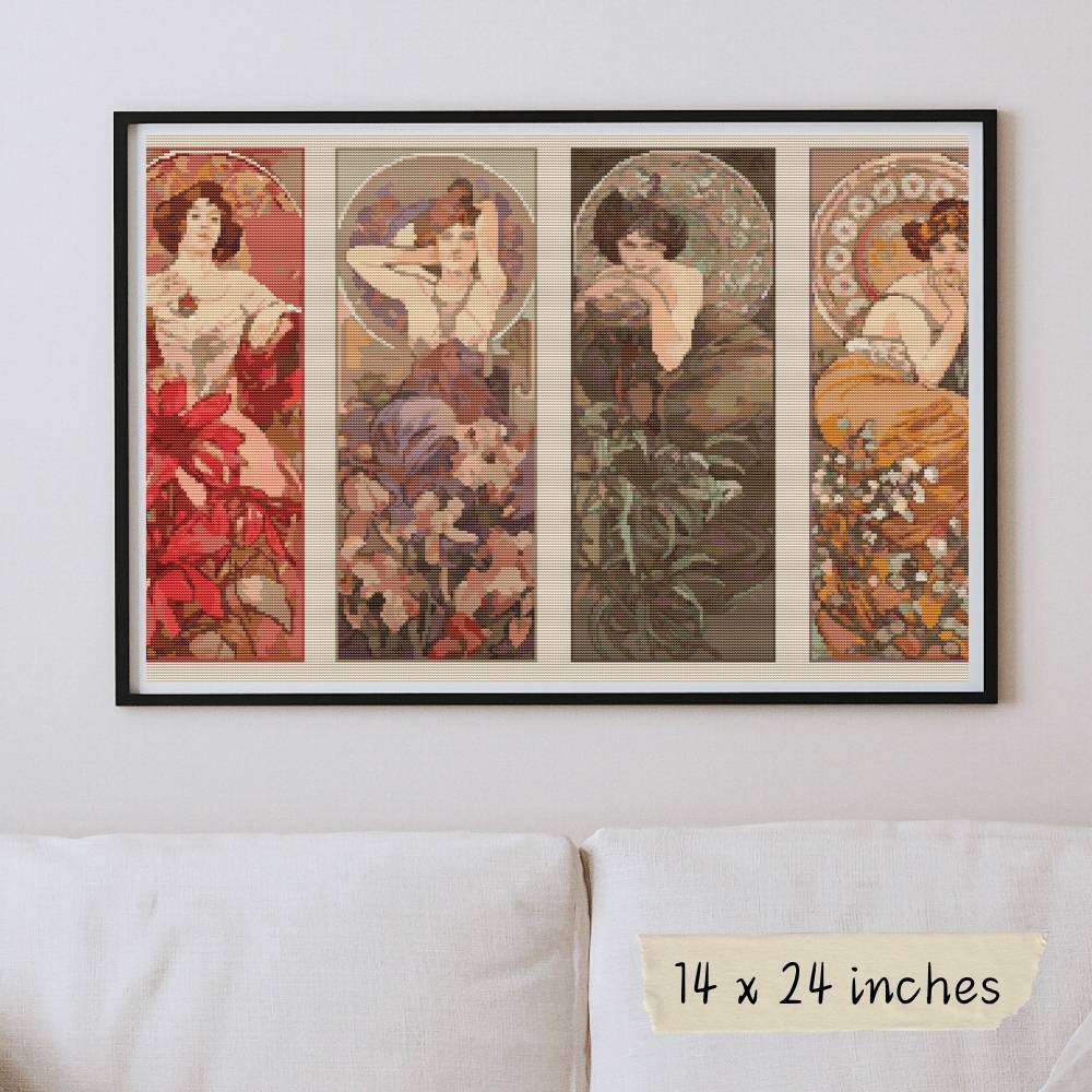 The Four Gemstones Cross Stitch Pattern