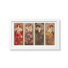 The Four Gemstones Cross Stitch Pattern | Alphonse Mucha