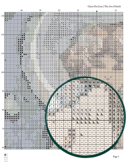 Claire Du Lune Cross Stitch Pattern