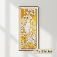 Lily Cross Stitch Kit - Premium Cross Stitch Kit - Alphonse Mucha
