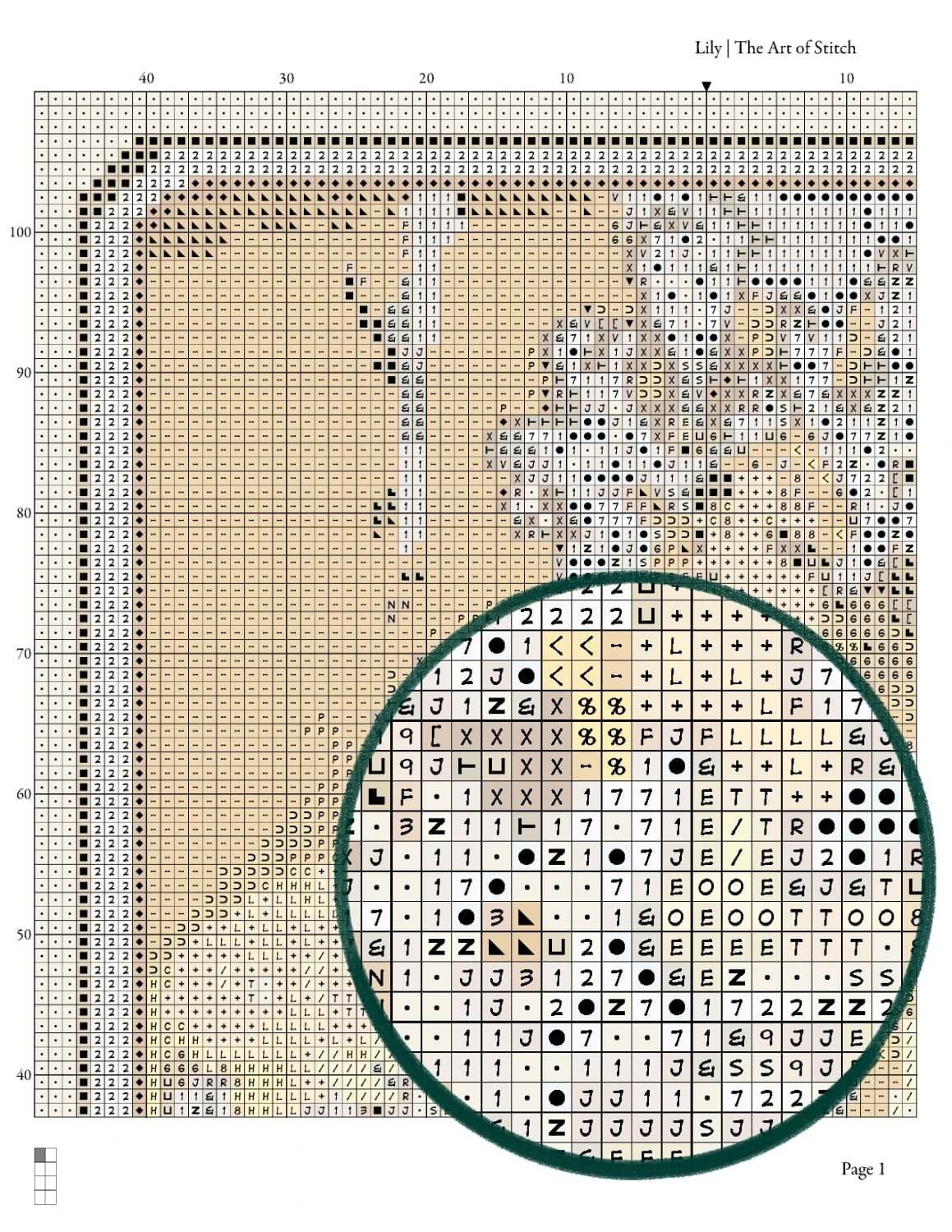 Lily Cross Stitch Pattern