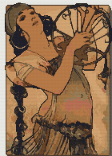 Salome Cross Stitch Kit | Alphonse Mucha