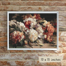 Peonies Cross Stitch Kit | William Jabez Muckley