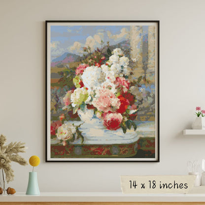 Roses Cross Stitch Kit | William Jabez Muckley