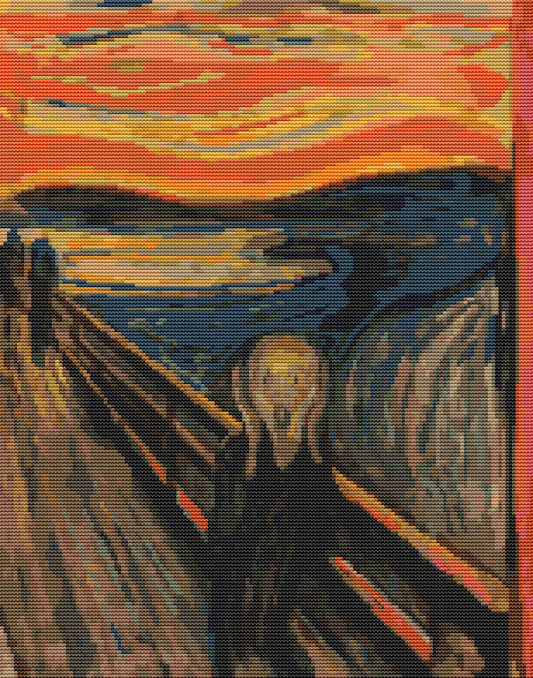 The Scream Cross Stitch Pattern