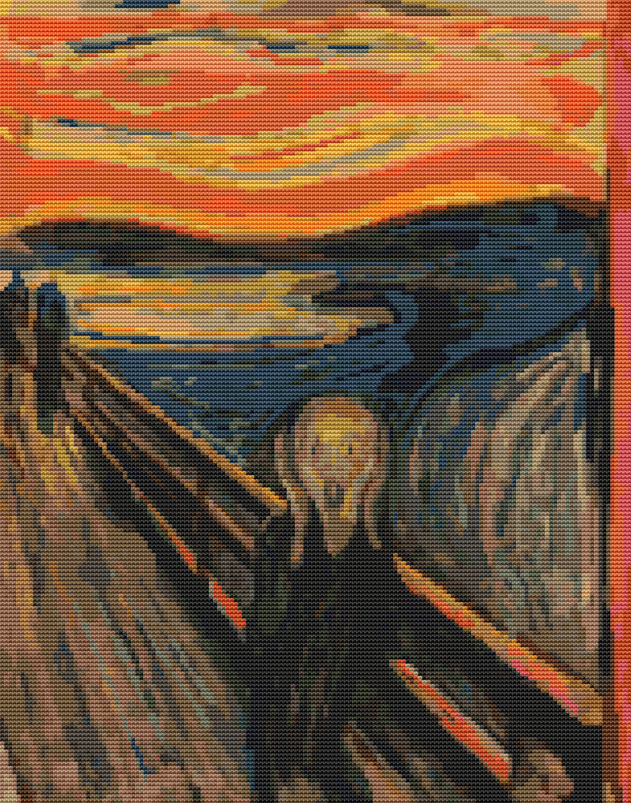 The Scream Cross Stitch Pattern | Edvard Munch