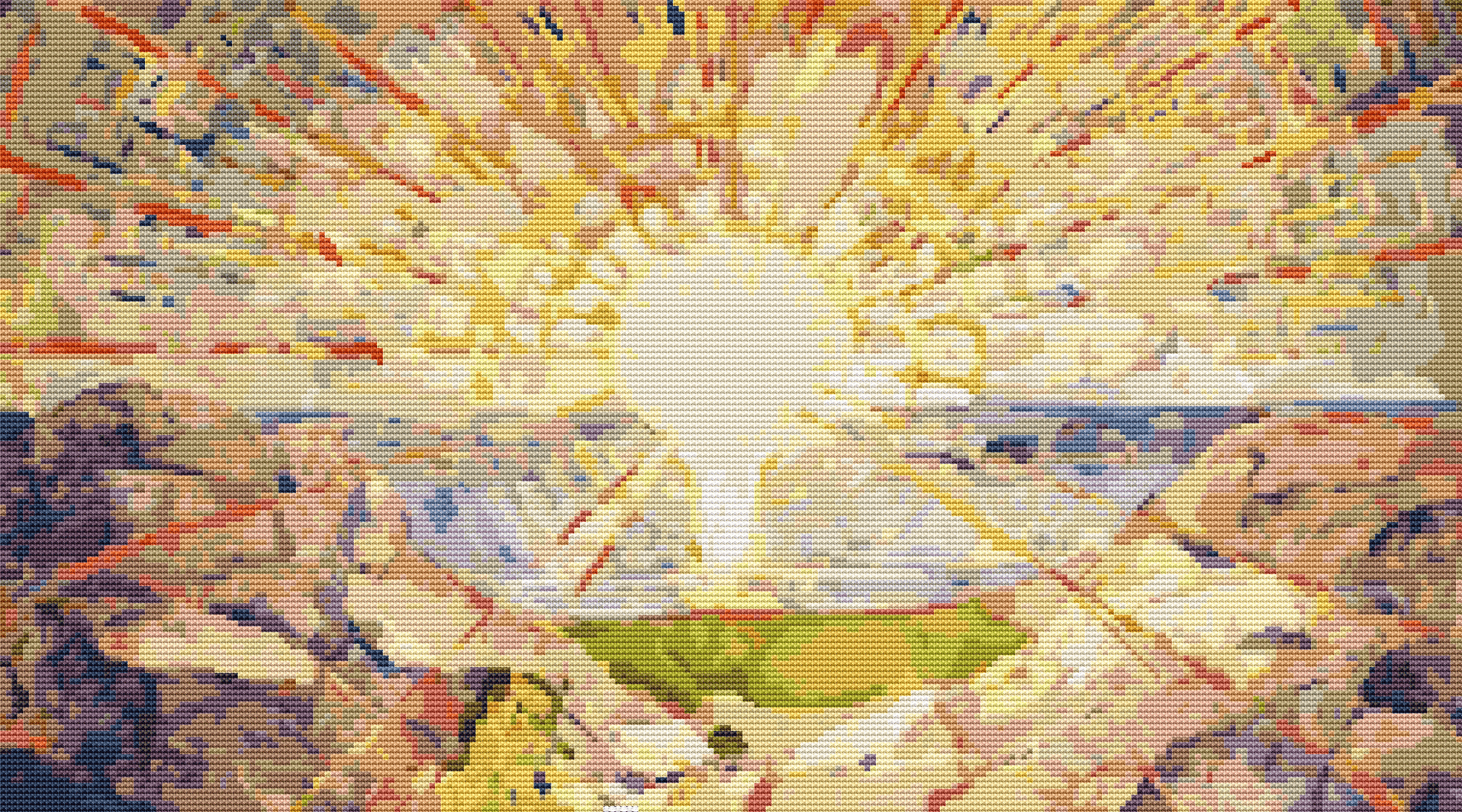 The Sun Cross Stitch Kit | Edvard Munch