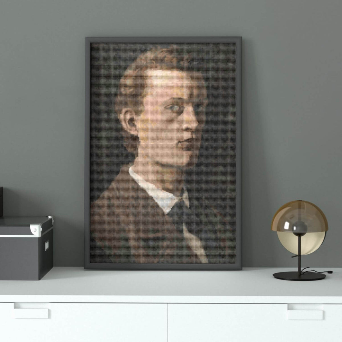 Self Portrait of Edvard Munch Cross Stitch Pattern