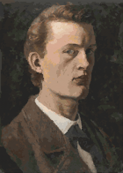 Self Portrait of Edvard Munch Cross Stitch Pattern