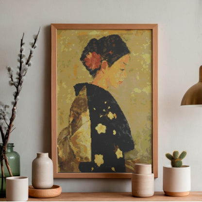 Jeune Femme de Profil Cross Stitch Kit