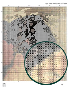 Jeune Femme de Profil Cross Stitch Pattern
