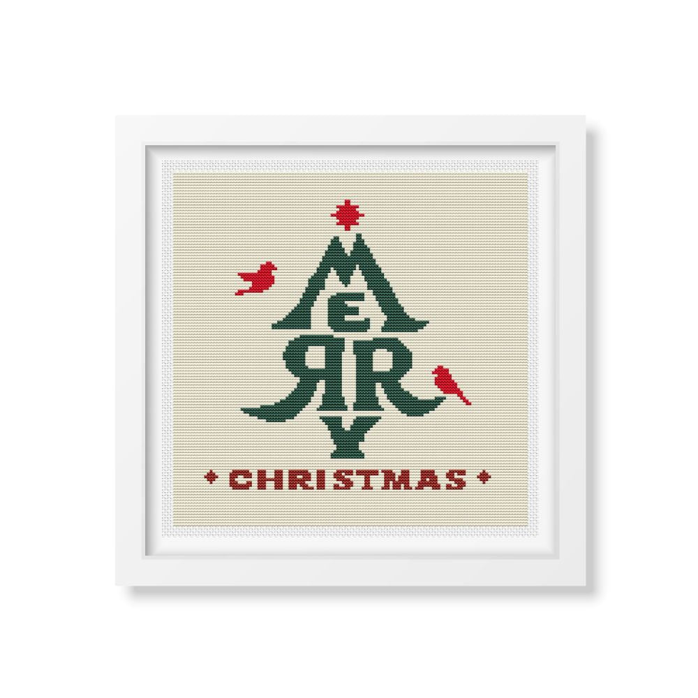 Merry Christmas Cross Stitch Pattern | The Art of Stitch