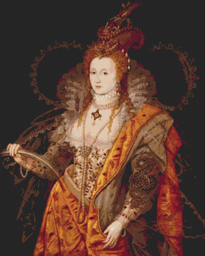 The Rainbow Portrait of Queen Elizabeth I Cross Stitch Pattern