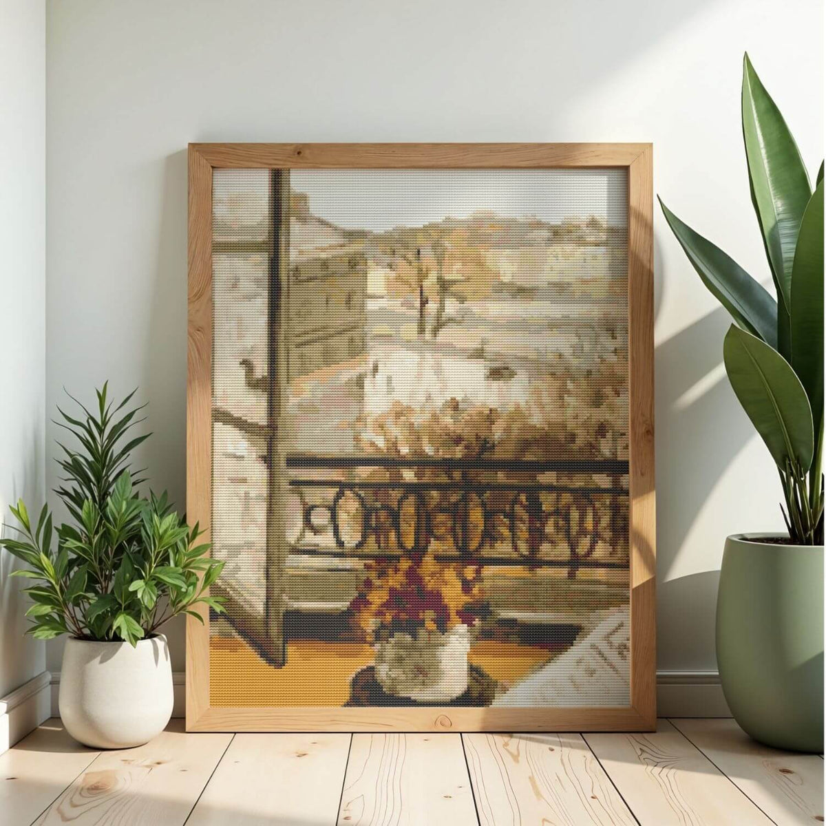 Flowers in the Window Cross Stitch Pattern