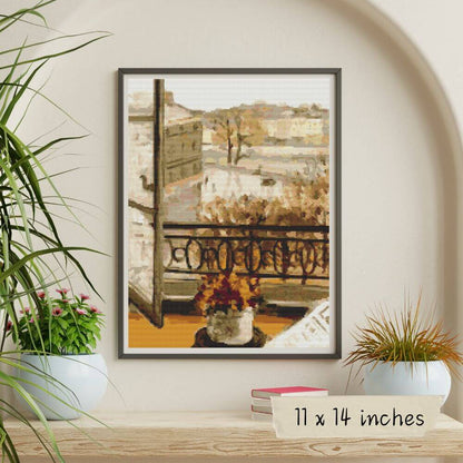 Flowers in the Window Cross Stitch Pattern