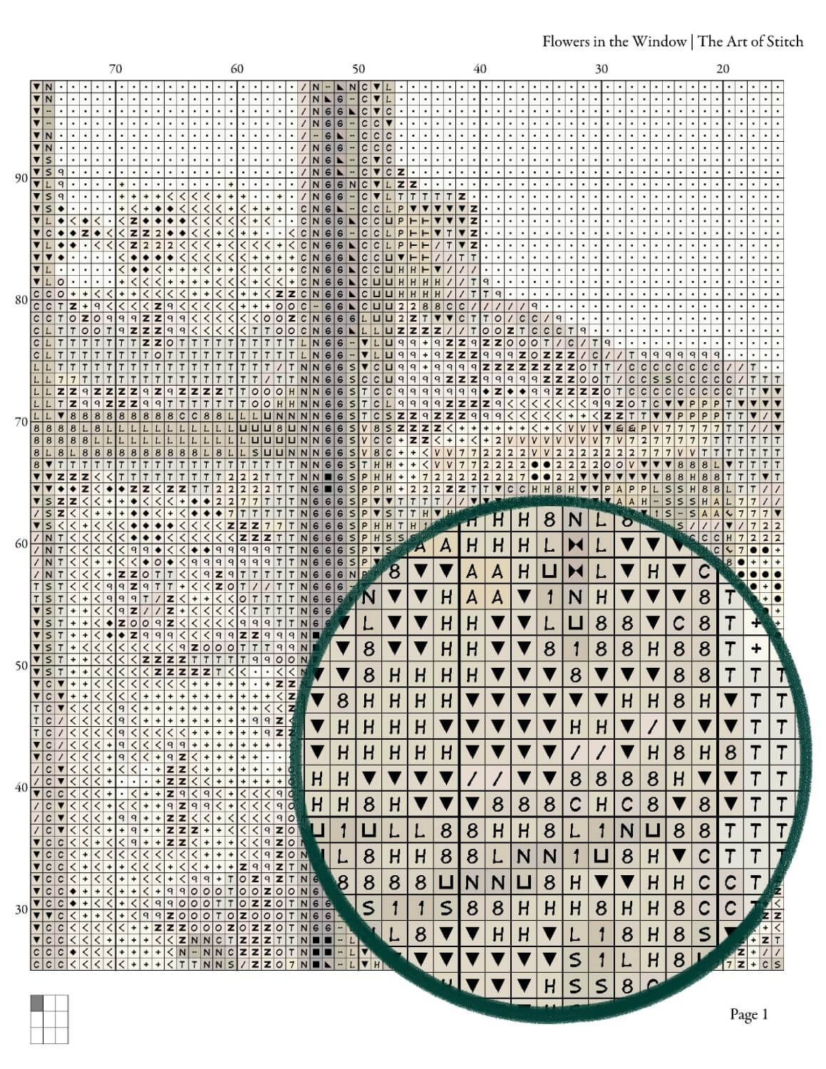 Flowers in the Window Cross Stitch Pattern