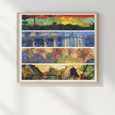 Panel Series featuring Landscapes Cross Stitch Pattern
