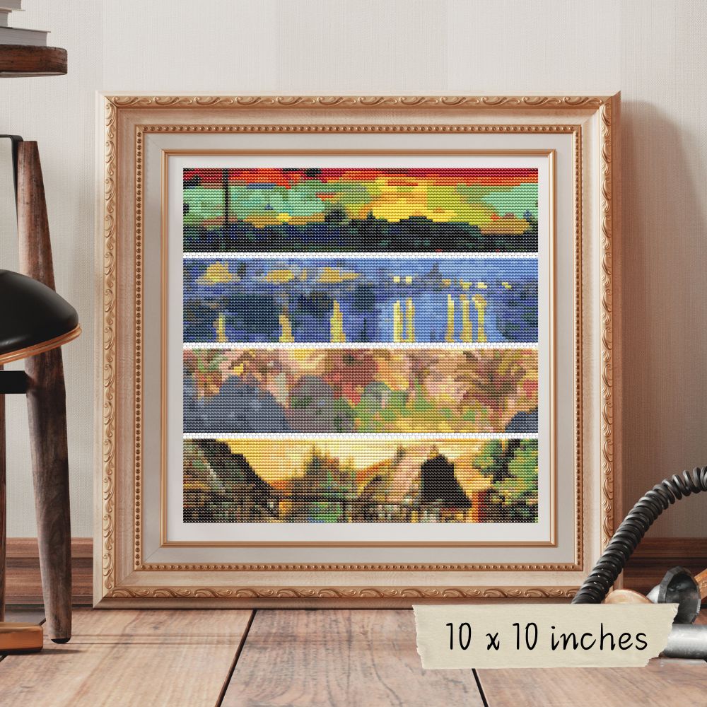 Panel Series featuring Landscapes Cross Stitch Pattern | The Art of Stitch