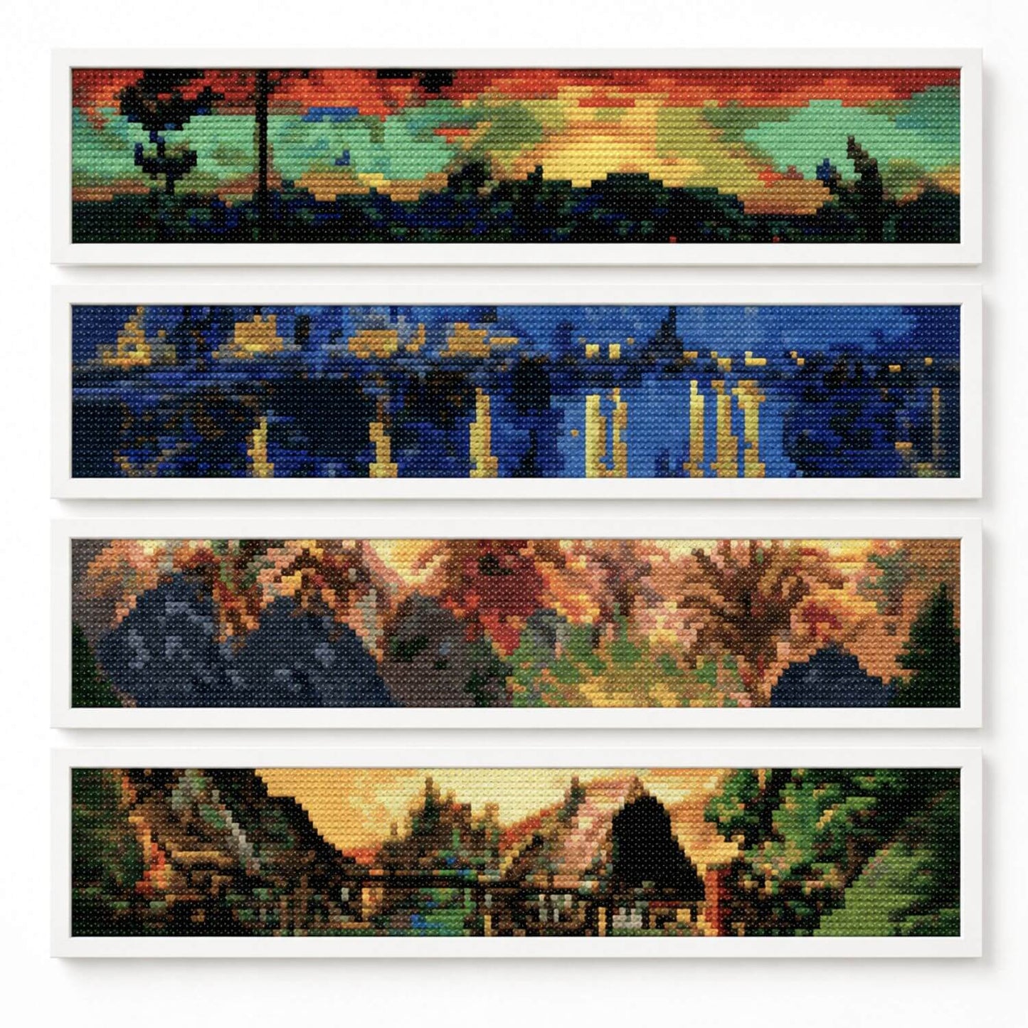 Panel Series featuring Landscapes Cross Stitch Kit - Square Panel Cross Stitch Kit - Vincent Van Gogh