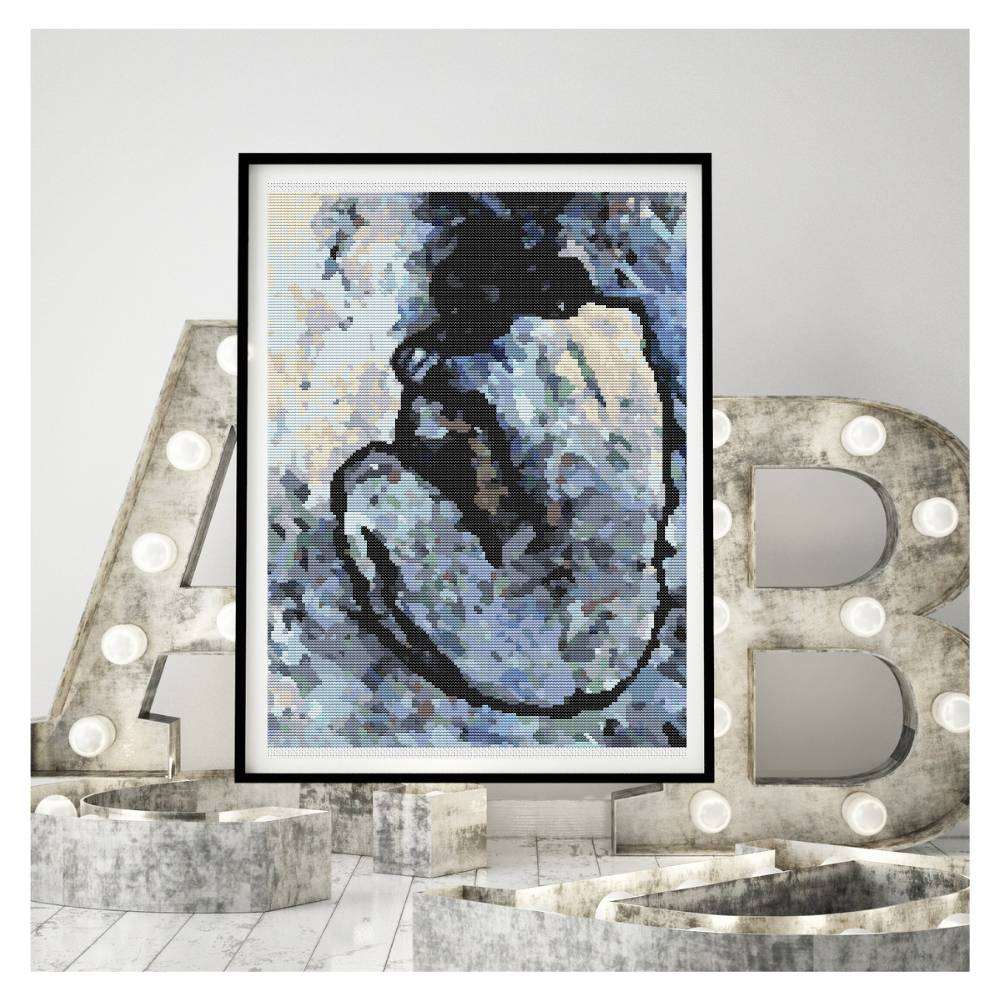 Blue Nude Counted Cross Stitch Pattern | Pablo Picasso