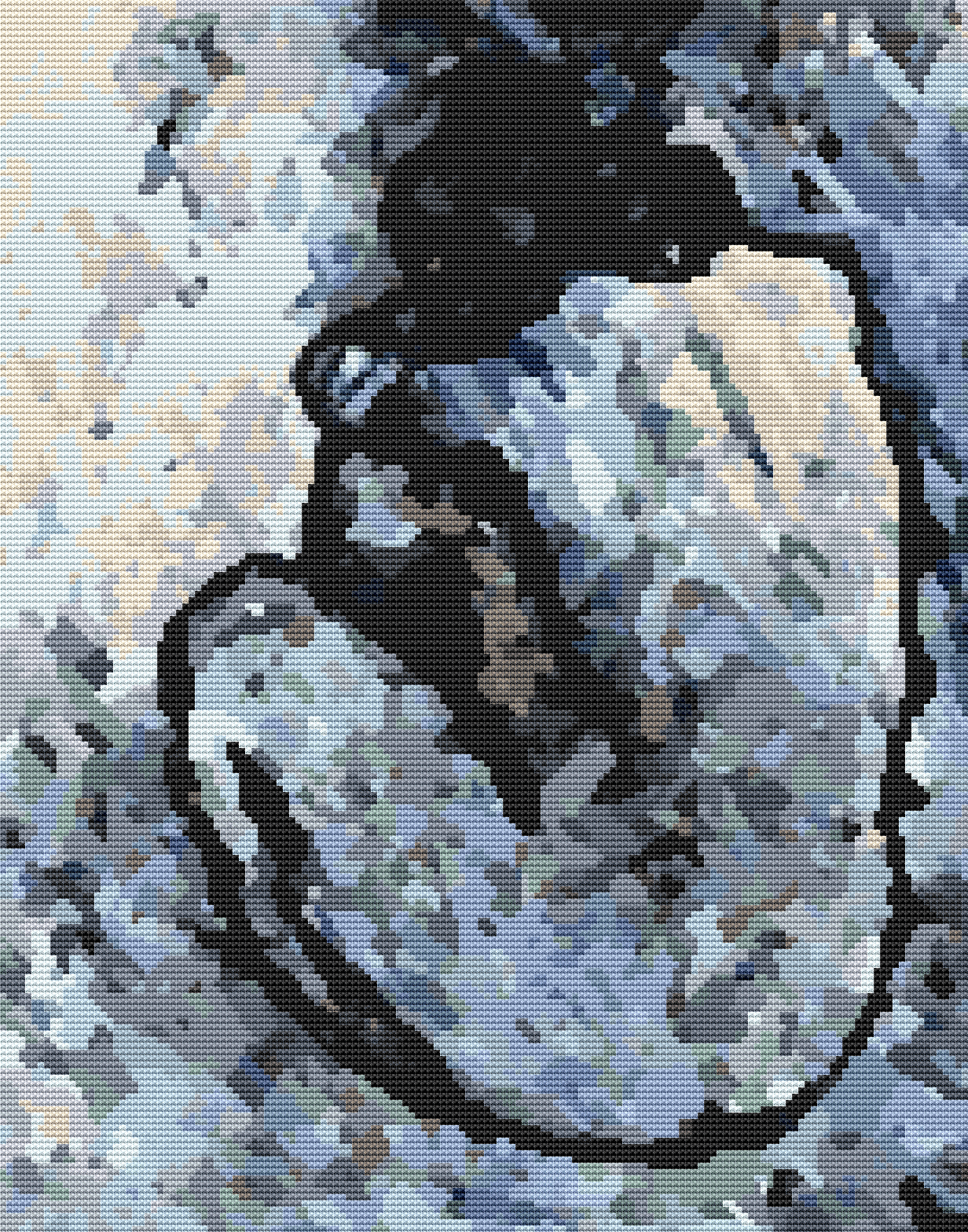 Blue Nude Cross Stitch Pattern | Pablo Picasso