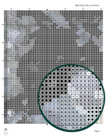 Blue Nude Cross Stitch Pattern