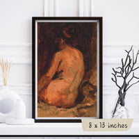Female Nude from Back Cross Stitch Pattern - Premium Cross Stitch Pattern - Pablo Picasso