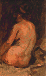 Female Nude from Back Cross Stitch Pattern by Pablo Picasso