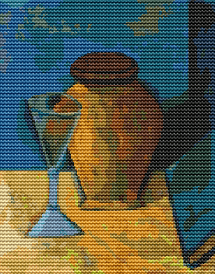 Pot, Glass and Book Cross Stitch Kit - Premium Cross Stitch Kit - Pablo Picasso