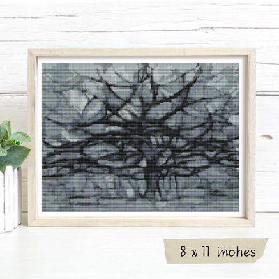 The Gray Tree Cross Stitch Pattern