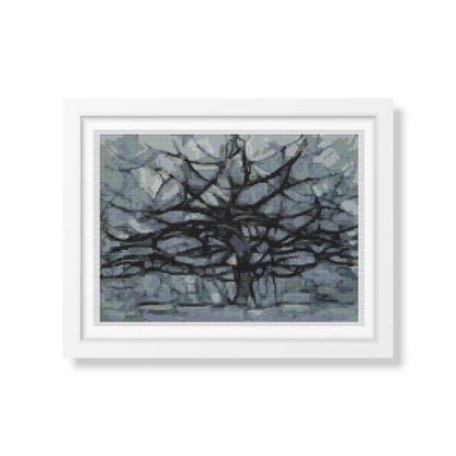 The Gray Tree Cross Stitch Kit | Piet Mondrian