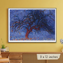 Evening Red Tree Cross Stitch Kit | Piet Mondrian